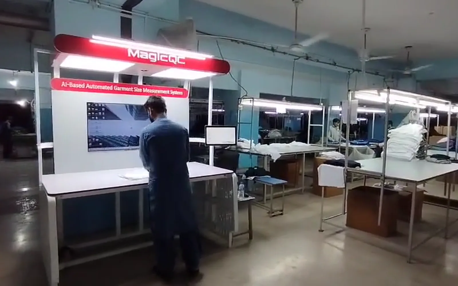 MagicQC: A QC station that already knows every brand’s points of measure and tolerances. The operator just measures.