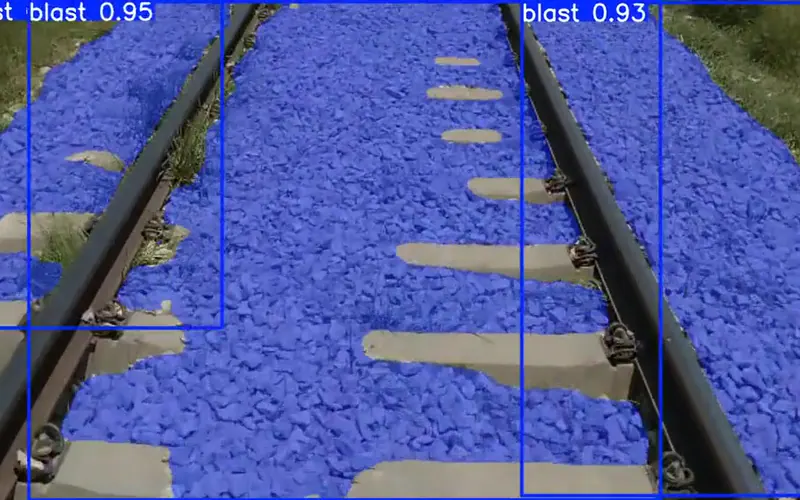 Safe Rail: track bed and ballast segmented from a forward-facing camera